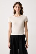Guess T-shirt damski MARILU beżowy V6BP14 K7191