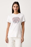 Guess T-shirt damski bawełniany z elastanem GRAZIA biały V6BI16 K6745