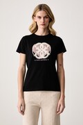 Guess T-shirt damski bawełniany z elastanem GRAZIA czarny V6BI16 K6745