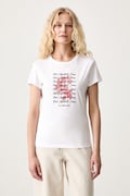 Karl Lagerfeld Jeans T-shirt damski z bawełną biały B3W17021