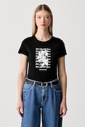 Karl Lagerfeld Jeans T-shirt damski z bawełną czarny B3W17021