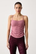 adidas by Stella McCartney top do jogi damski z dodatkiem lyocellu fioletowy KR6220