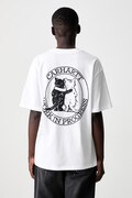 Carhartt WIP W S/S Hugging Cats T-shirt bawełniany damski biały I036909