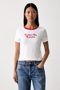 Levi's T-shirt damski z bawełną GR HAYES CROPPED biały 008A7