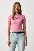 Levi's T-shirt damski z bawełną GR HAYES CROPPED różowy 008A7