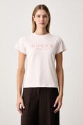 Guess tričko dámske bavlnené s elastanom FABRIZIA ružové V6BI21 K6760