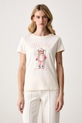 Guess T-shirt damski z bawełną FABRIZIA beżowy V6BI19 K6749