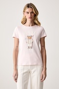Guess T-shirt damski z bawełną FABRIZIA różowy V6BI19 K6749