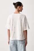 Guess T-shirt damski bawełniany AMALIA szary V6BI18 K6747