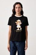 Guess T-shirt damski z bawełną czarny V6BI14 K6742