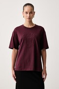 Guess tričko dámske bavlnené SIBILLA burgundské V6BI04 K6270