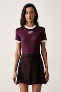 Guess T-shirt damski fioletowy W6BI48 K6416