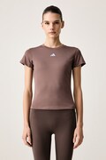 adidas Performance top da yoga da donna Three Stripes Studio marrone KY8002