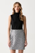 Karl Lagerfeld top damski bawełniany z elastanem czarny B3W17063