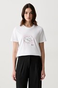 Karl Lagerfeld T-shirt damski bawełniany biały B3W17069