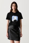 Karl Lagerfeld T-shirt damski bawełniany czarny B3W17069