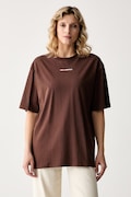 Karl Lagerfeld t-shirt γυναικείο βαμβακερό καφέ B3W44018