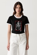 Karl Lagerfeld T-shirt damski bawełniany czarny B3W17087