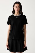 Karl Lagerfeld T-shirt damski bawełniany czarny B3W17057