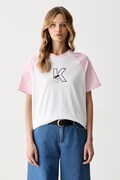 Karl Lagerfeld T-shirt damski bawełniany IKON różowy B3W17091