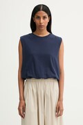 rag & bone top pentru femei, din bumbac Mica bleumarin RE9D26PT3MW