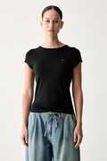 Tommy Jeans T-shirt damski z wiskozą czarny DW0DW22802