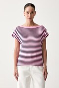 Tommy Hilfiger T-shirt damski bawełniany fioletowy WW0WW50942