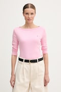 Tommy Hilfiger longsleeve de damă din bumbac roz WW0WW49928