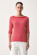 Tommy Hilfiger longsleeve damski bawełniany czerwony WW0WW49928