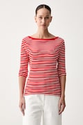 Tommy Hilfiger longsleeve damski bawełniany czerwony WW0WW49928