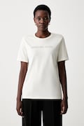 MICHAEL Michael Kors T-shirt damski bawełniany beżowy MT6528597J