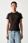 adidas Originals футболка жіноча бавовняна з еластаном Cali коричнева KX1889