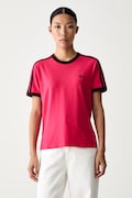 adidas Originals t-shirt γυναικείο βαμβακερό με ελαστάν ροζ KW0234
