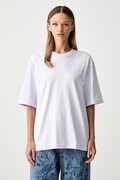 adidas Originals T-shirt oversize damski bawełniany Essentials fioletowy KW0202