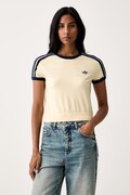 adidas Originals pletena majica kratkih rukava za žene bež KS7376