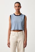 adidas Originals кроп-топ жіночий з модалем Heather блакитний KS6789