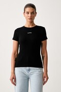 Guess Jeans T-shirt damski bawełniany z elastanem czarny W6YP13 K3819