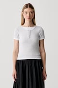 Guess Jeans t-shirt γυναικείο βαμβακερό με ελαστάν γκρί W6YP07 K3685
