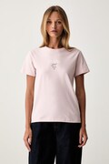 Guess Jeans T-shirt dziecięcy bawełniany z elastanem różowy W6YI49 K4677