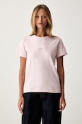 Guess Jeans T-shirt dziecięcy bawełniany z elastanem różowy W6YI49 K4677