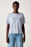 Guess Jeans T-shirt damski bawełniany niebieski W6YI10 K3687