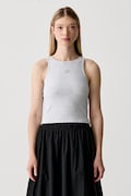adidas top damski z bawełną szary KS7835