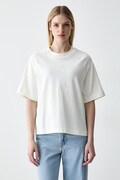 adidas T-shirt damski bawełniany beżowy KT0297