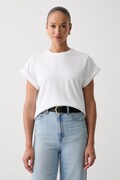 Victoria Beckham T-shirt damski bawełniany Tilly biały 1226JTS007471A