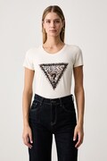 Guess tricou pentru femei din bumbac cu elastan SAVANNA bej W6BI26 K6047