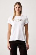 Guess t-shirt da donna in cotone bianca W6BI22 K6042