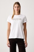 Guess t-shirt da donna in cotone bianca W6BI22 K6042