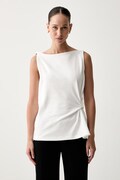 Tommy Hilfiger τοπ γυναικείο βαμβακερό μπεζ WW0WW50972