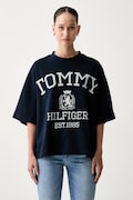 Tommy Hilfiger T-shirt oversize damski bawełniany granatowy WW0WW50940