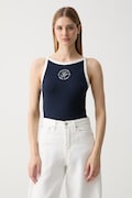 Tommy Hilfiger top damski z lyocellem granatowy WW0WW50033